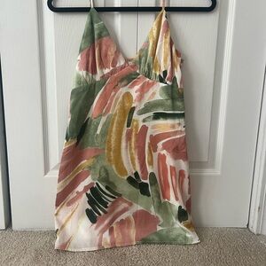 Multi color mini slip dress